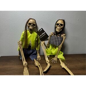 16” dressed up skeletons skulls with movable joints/poseable skeletons